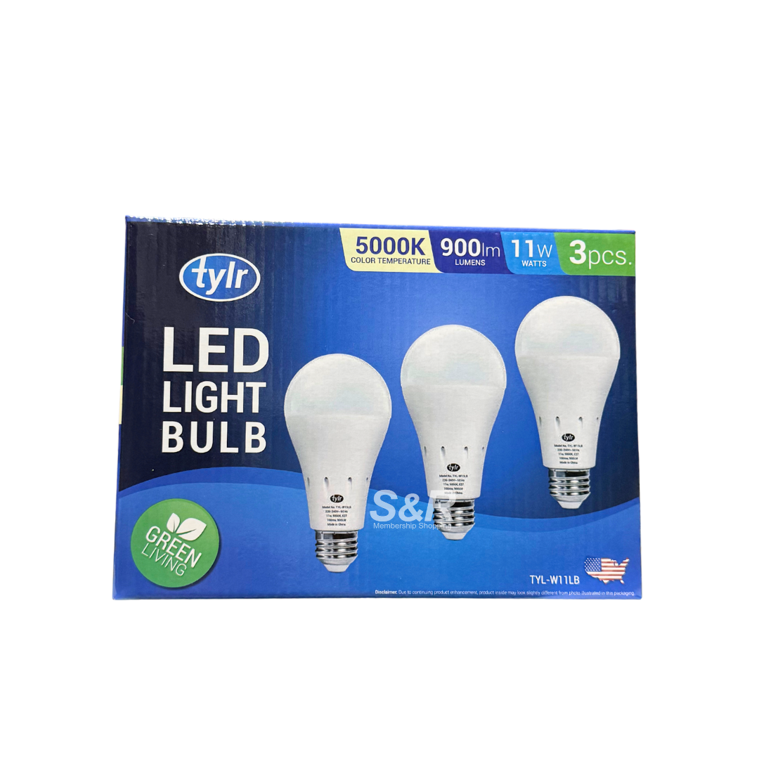 Tylr Rechargeable 11 Watts LED Light Bulb 3 pieces